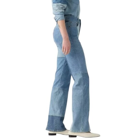 Levi's Wedgie Bootcut Premium Denim Patchwork Jeans - Picture 11 of 16